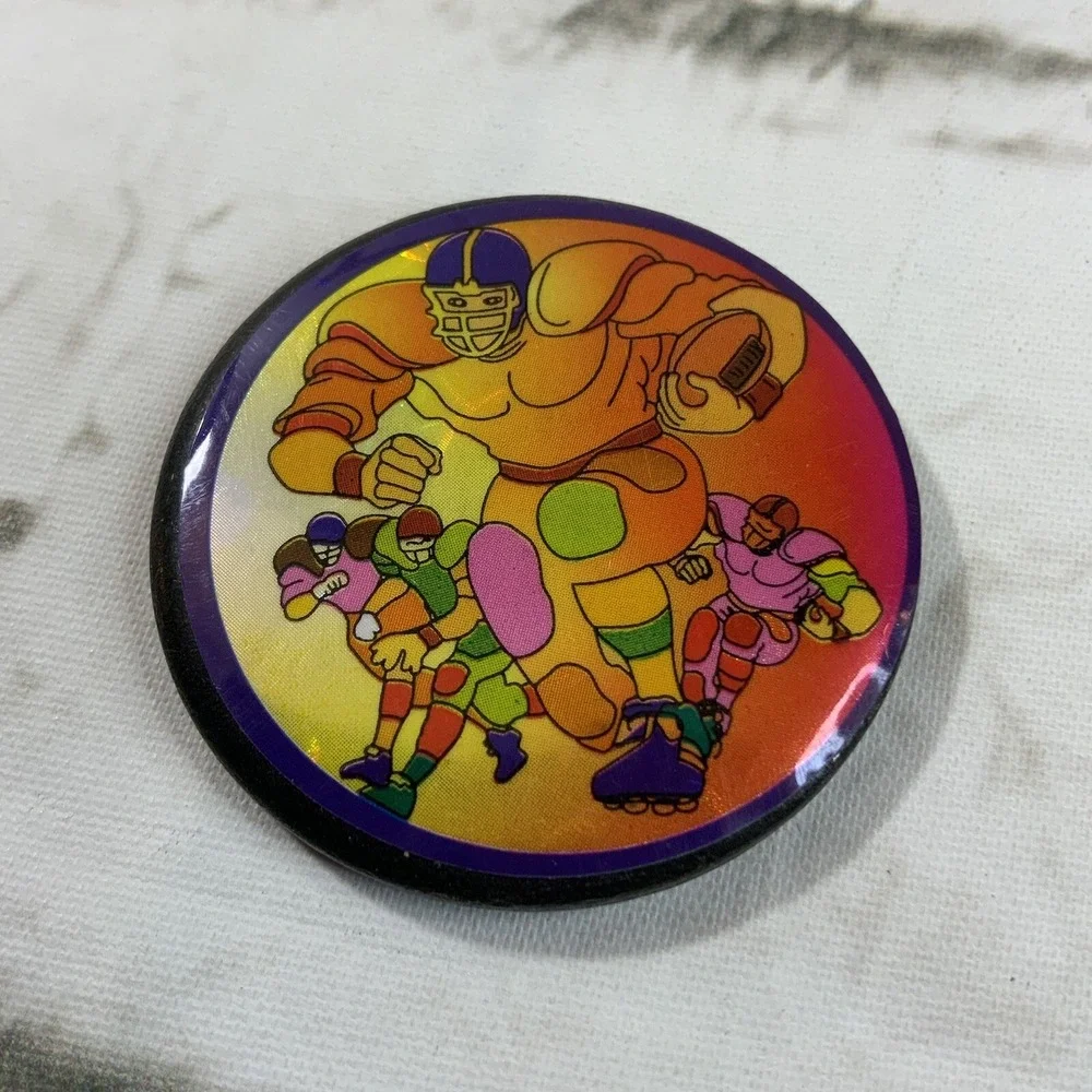 Pogs Lot Of 3 Slammers Vintage 90's Milk Caps Sports Themed Retro Football #10